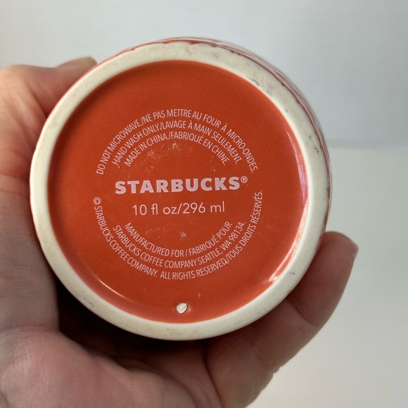 Starbucks Bright Orange Floral Mug - Picture 4 of 5